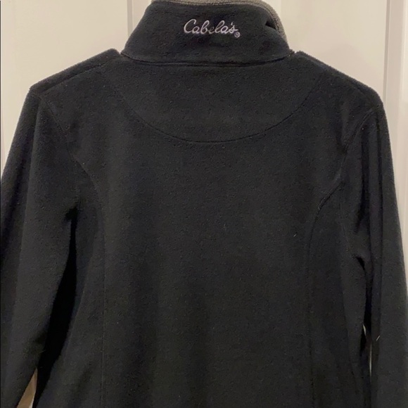 Cabelas Small Black Full Zip Fleece - Picture 7 of 11